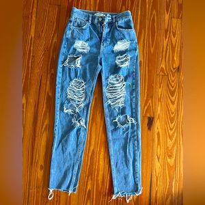 Pull & Bear ripped jeans size 0 (Europe size 32) women teen